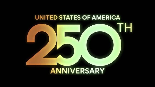 Gradient Anniversary Logo Video for United States 250th National Celebration