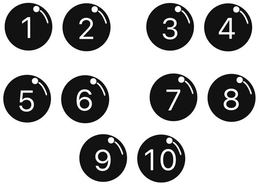 numbers mark set illustration 数字　マーク イラスト