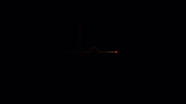 Cardiovascular Life Cycle Frequency Pulse Glow Tracing Heart Beat Monitor 4k video