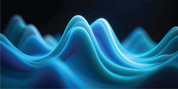 A flowing digital wave of glowing blue and purple fractal lines creates a motion-filled abstract background with light energy and curved textures on a dark backdrop