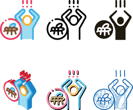 Human Mosquito Icon Vector. Outline Human looks Mosquito Sign. Isolated Contour Symbol