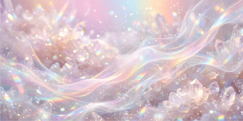 Dreamy Pastel Nebula Sky with Stars and Geometric Shapes © FS creation