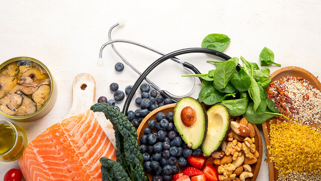 Healthy lifestyle diet food concept for healthy heart.