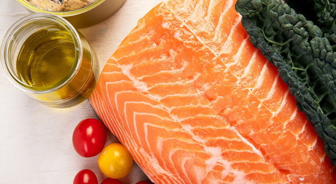 Healthy food for heart. Heart-healthy diet products.