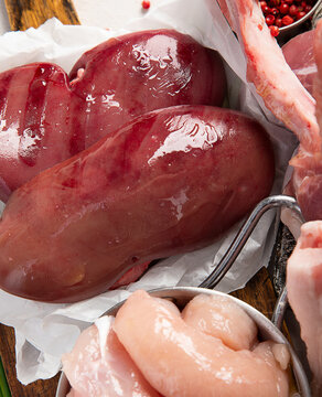 Different meat products.