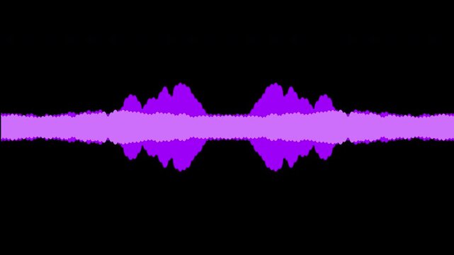Colorful audio visualization effect. Looping, unique, useful as an element or background, for demonstration and scientific visualization.