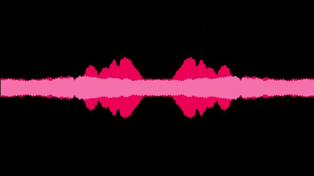Colorful audio visualization effect. Looping, unique, useful as an element or background, for demonstration and scientific visualization.