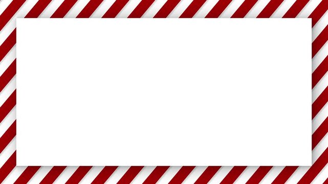Holiday festive border motion footage background red and white stripes cinematic movement graphic.
