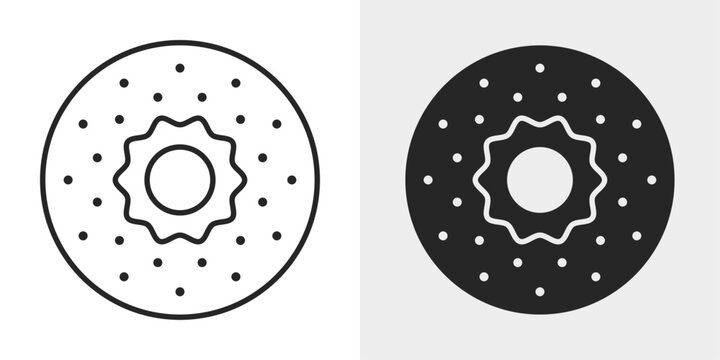 Bagel Icon represents baked foods, breakfast meals, and bakery products.