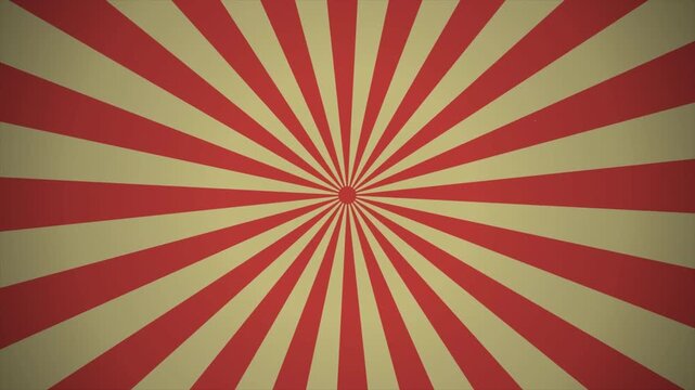 Vintage Radial Sunburst Motion Background for Energetic Promotional Headlines High Impact Retro Paper Texture Rotating Beam Backdrop 4k video