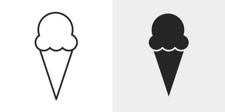 Ice Cream Icon represents frozen desserts, sweet treats, and refreshing snacks.