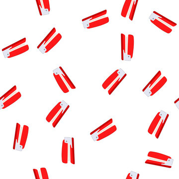 pattern staple stapler cartoon. office paper, isometric clipstationery, pen red staple stapler sign. seamless symbol vector illustration