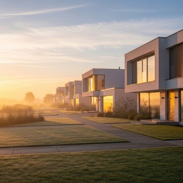 Modern Homes in a Beautiful Landscape.