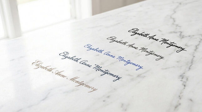Multiple signatures marble