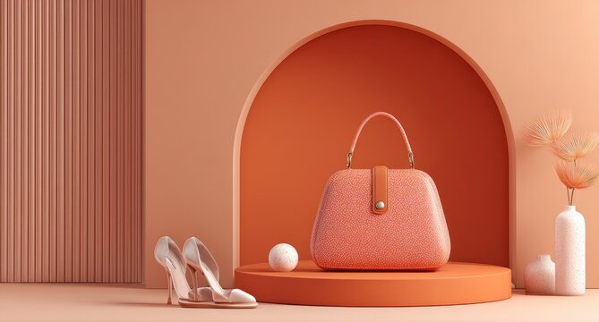 Peachy handbag display