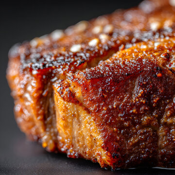 Close-Up of Seared Steak with Maillard Crust and Juicy Texture Showcasing Culinary Excellence