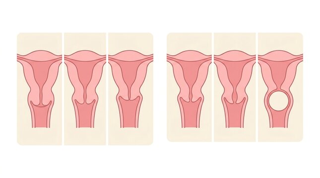 Illustration depicts childbirth anatomy focusing on effacement and dilation stages in labor preparation for better understanding.
