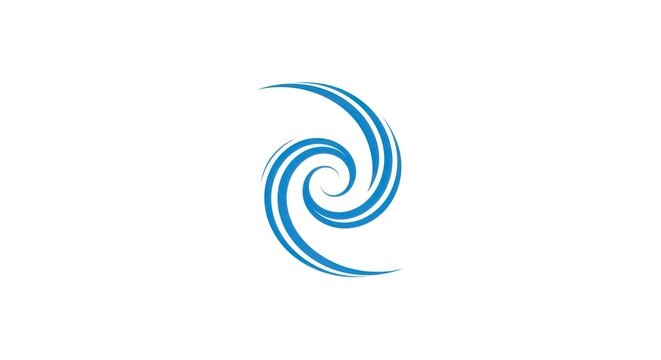 Blue swirling water splash wave concept.