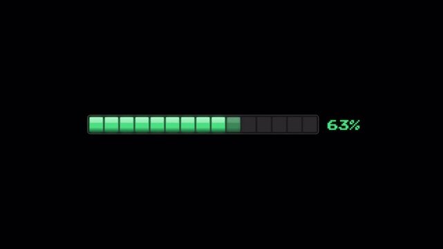 Software Progress Indicator with Incremental Percentage Counter 4k video