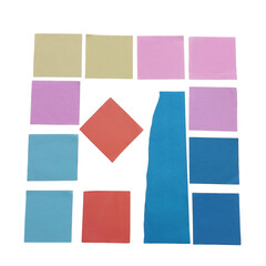 Fototapeta premium Colorful geometric pattern background with squares and diamonds