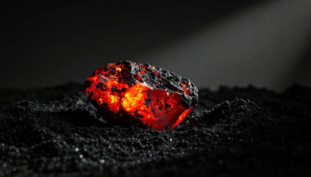 Striking Fire Opal Rough Displaying Intense Red and Orange Flashes Within Its Matrix