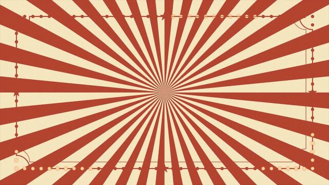 Vintage Vaudeville Style Rotating Sunburst Background for Silent Cinema Title Cards and Retro Sale Announcements 4k video