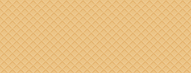 Waffle pattern texture. Ice cream cone wafer grid.