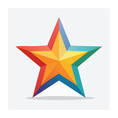 Obraz premium Colorful star icon with gradient effect