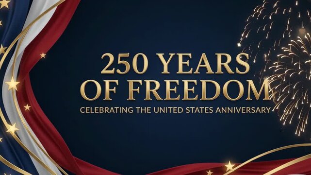 250 years america freedom celebration background anniversary patriotic design gold text blue. 4th july independence anniversary. us united flag, freedom liberty democracy, patriotic patriotism spirit