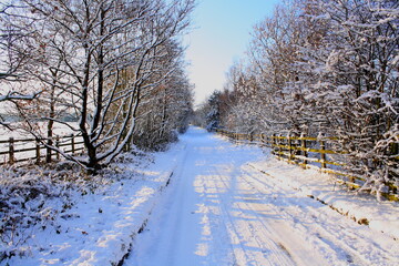 Obraz premium Winter scene Lancashire UK