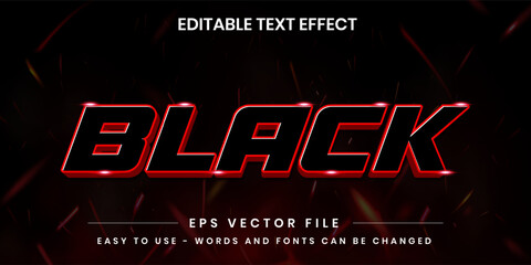 Black and Red Future Sci Fi Style Editable Text Effect © Raka