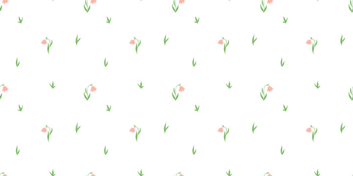 Cute seamless watercolor floral texture tiny flowers on white background, repeating backdrop with mini blossom, ditsy vector illustrations