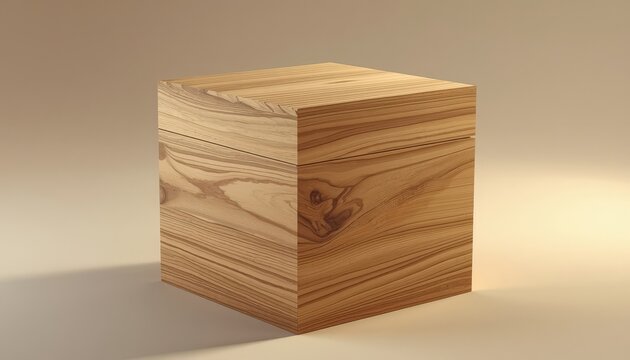 Wooden cube, wooden block, natural wood, pine texture