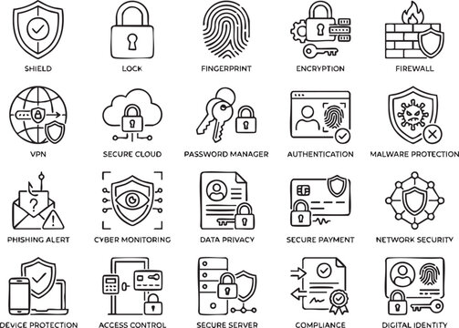 Set of hand drawn vector doodle icons for web design and business illustration collection featuring symbols, arrows, internet and computer elements