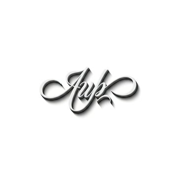 Elegant Script Typography Ayub with 3D Shadow Effect.