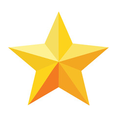 Obraz premium Yellow and orange star icon on transparent background