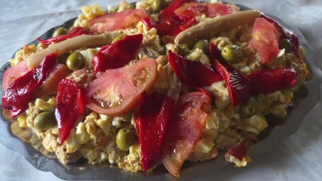 traditional homemade recipe for a typical summer salad