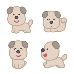 Fototapeta premium 犬の行動セット