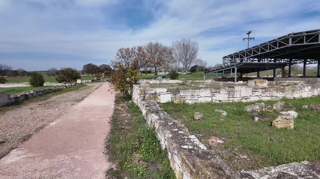 Ruins of Pella - capital city of Ancient Macedonian Empire, Central Macedonia, Greece