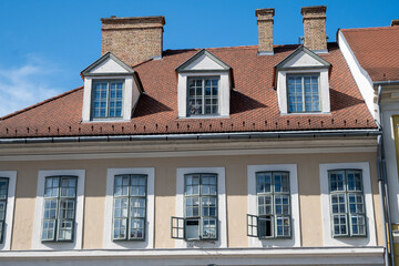 Obraz premium Historic Building Facade in the Buda Castle District Budapest
