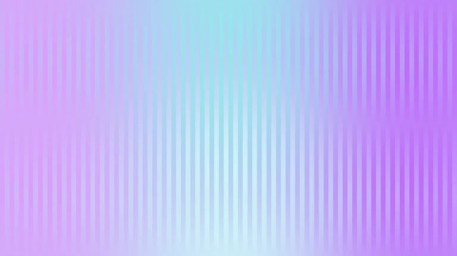 Abstract pastel background with vertical stripes featuring a soft hologram aesthetic color gradient transition with purple violet and light cyan blue lines for creative design