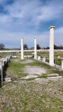 Ruins of Pella - capital city of Ancient Macedonian Empire, Central Macedonia, Greece
