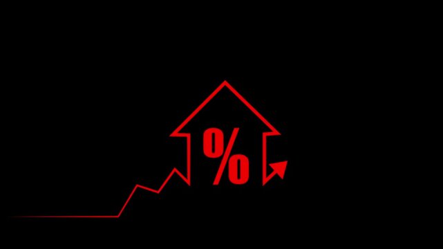 Home icon house up success arrow increase. , home building animation. home button icon.4k video.