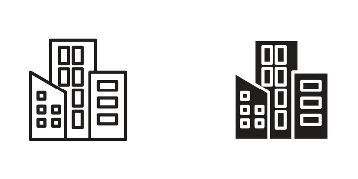 Company icon Design Illustrations. editable web icons