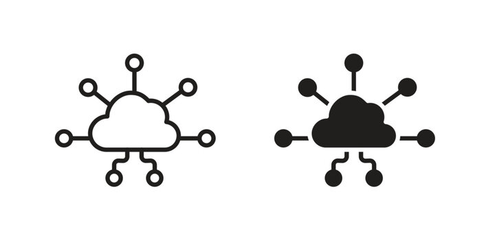 edge computing icon Design Illustrations. editable web icons