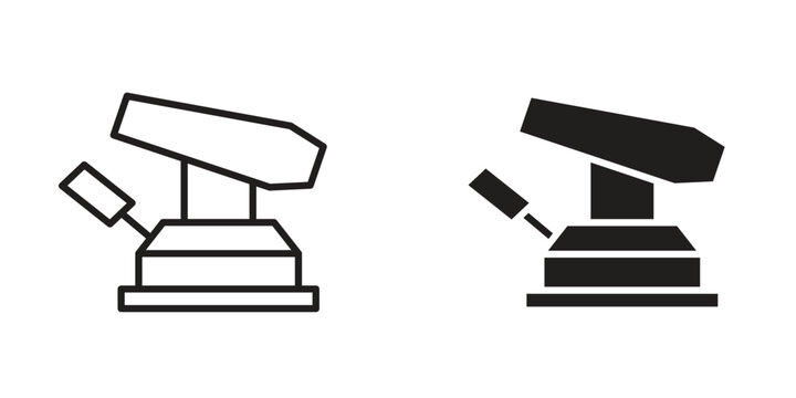 Floor sanding machine icon Design Illustrations. editable web icons