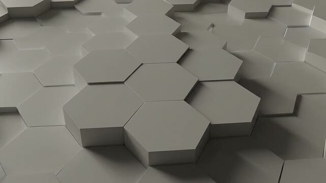 A smooth surface featuring a pattern of raised gray hexagonal tiles