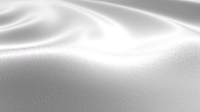 Elegant White Silk Fabric Waves Background