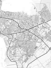 Obraz premium Cartagena City Map. Minimalist black and white line art poster for printing, wallpaper, wall art, and map resources for home and office decor