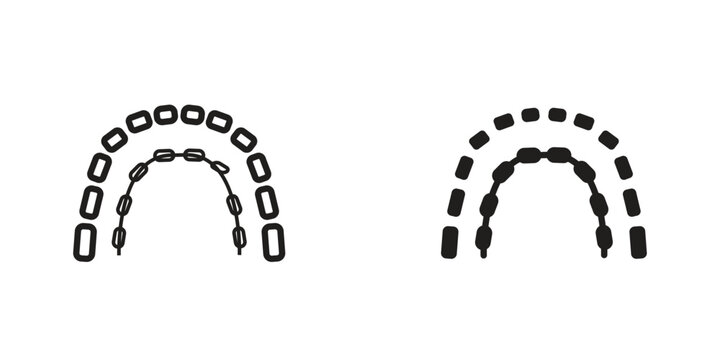 Lingual braces icon Design Illustrations. editable web icons